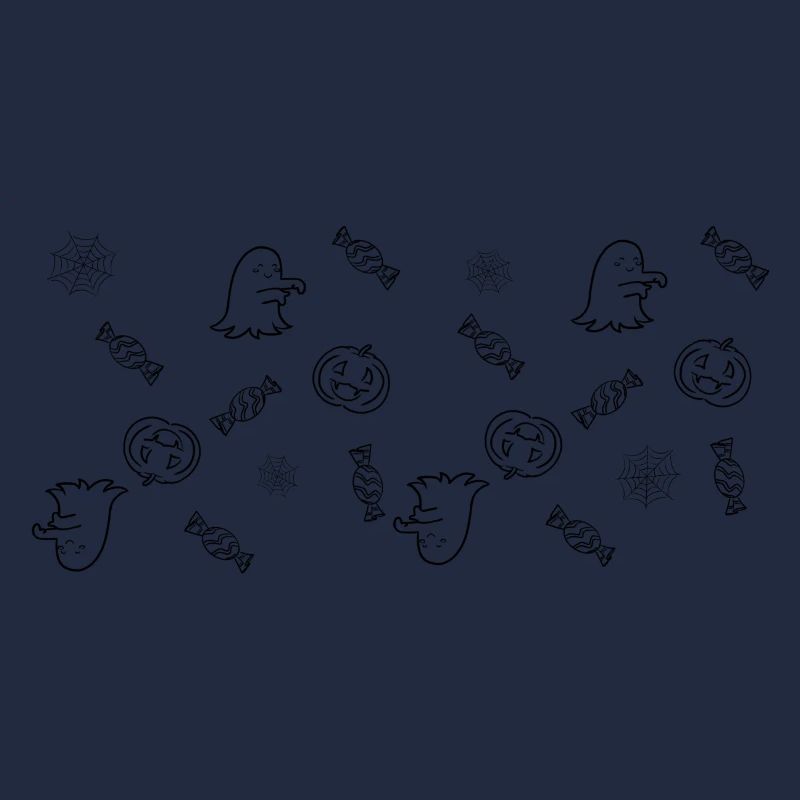 Cute Halloween Pattern | Ghosts, Pumpkins & Candy