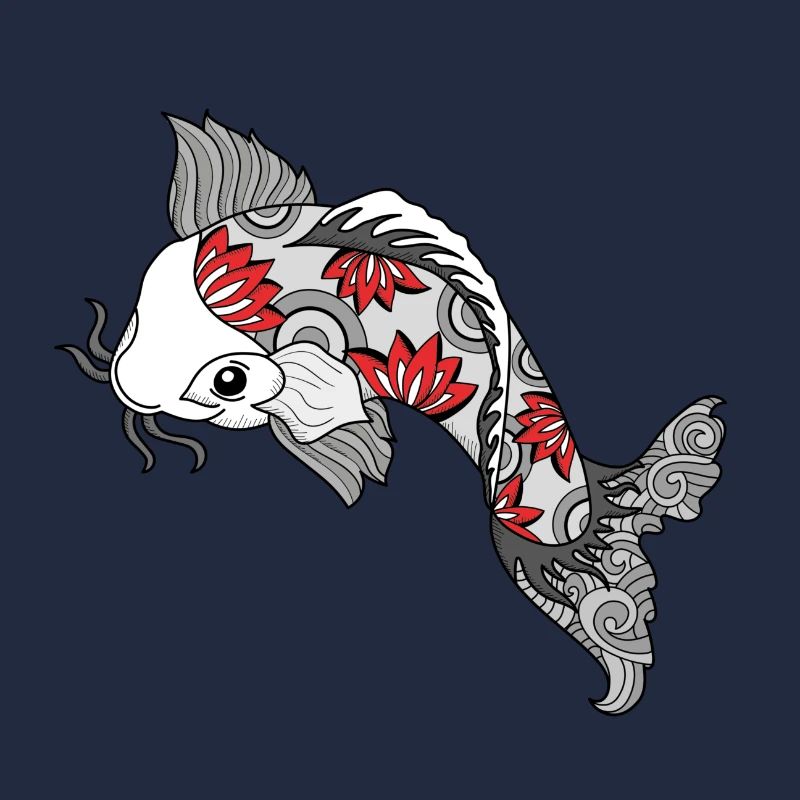 Koi Fisch - Körper Kunst Design