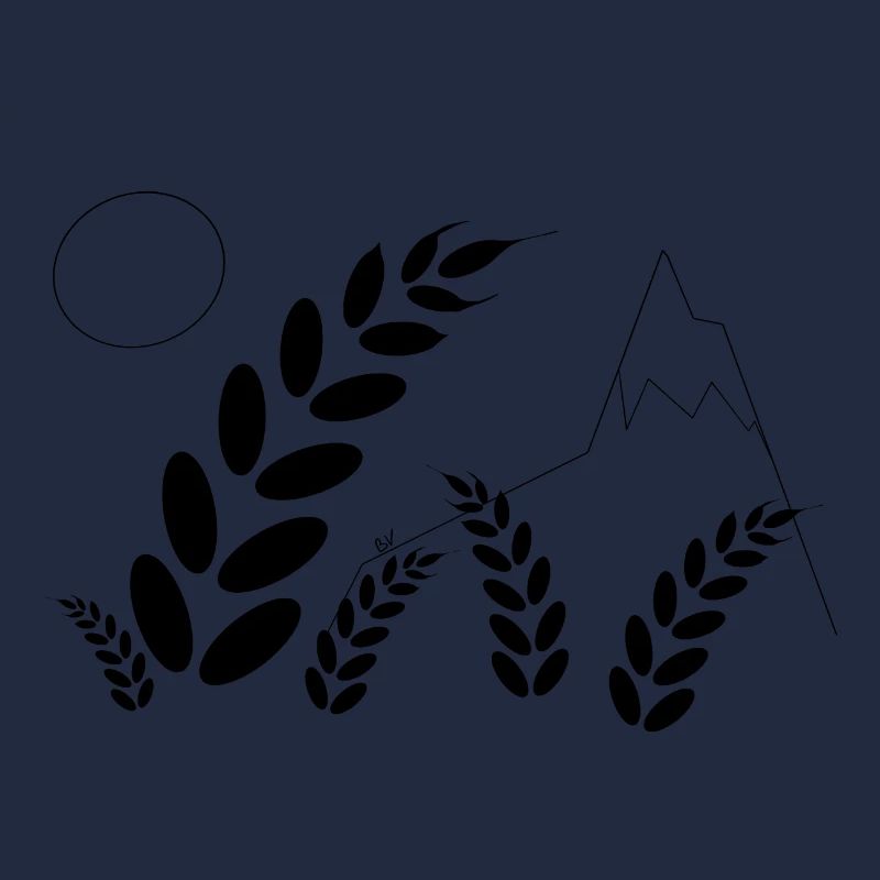 Paysage et épis de blés