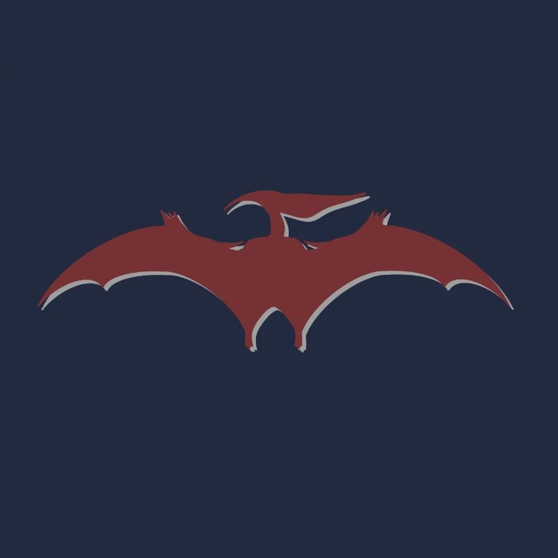 3D effect red pterodactyl