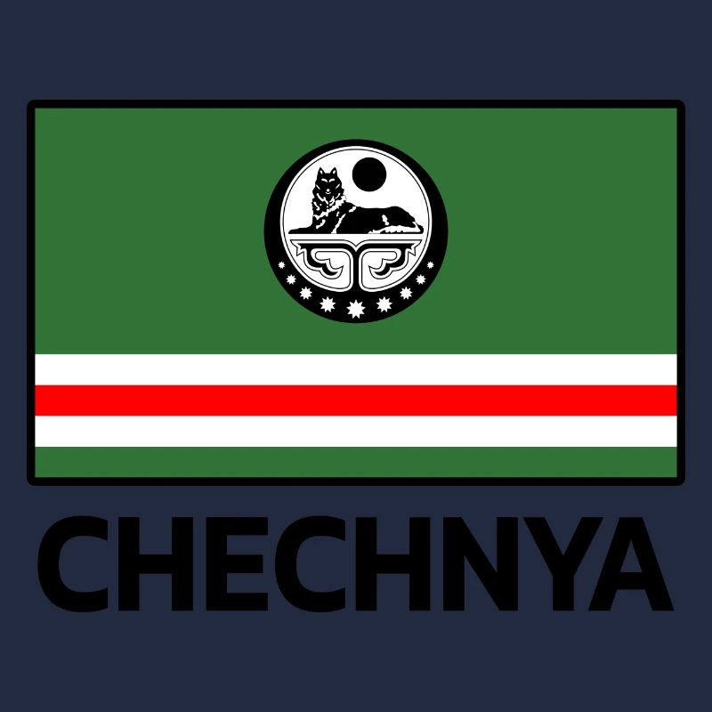 Chechnya Chechen Tschetschenien Tschetschene Flag