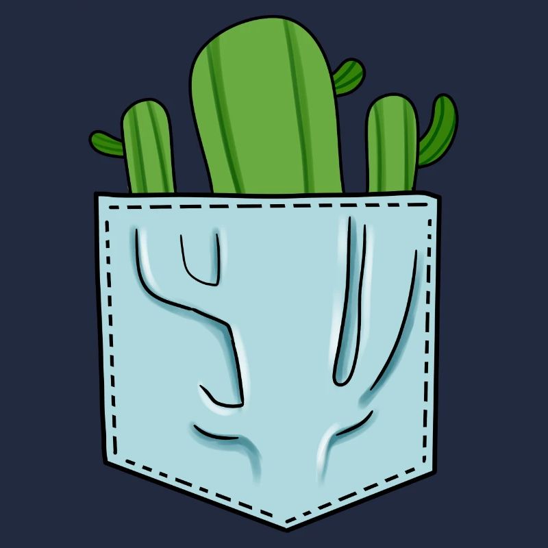 Style de poche poitrine de cactus de poche
