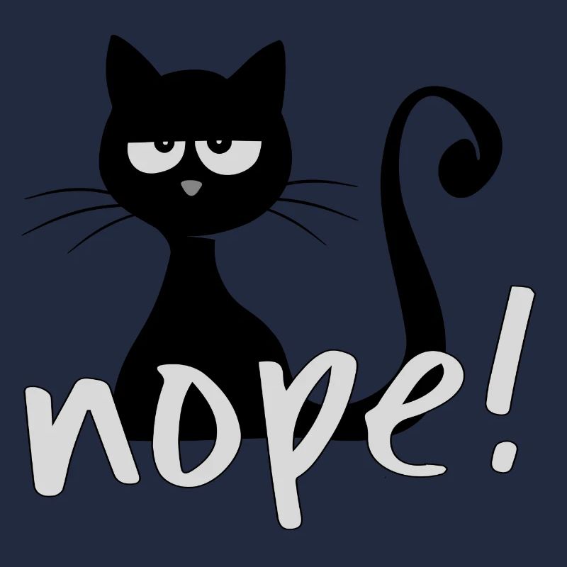Grumpy Nope Cat Black Cat Nope Funny Gift