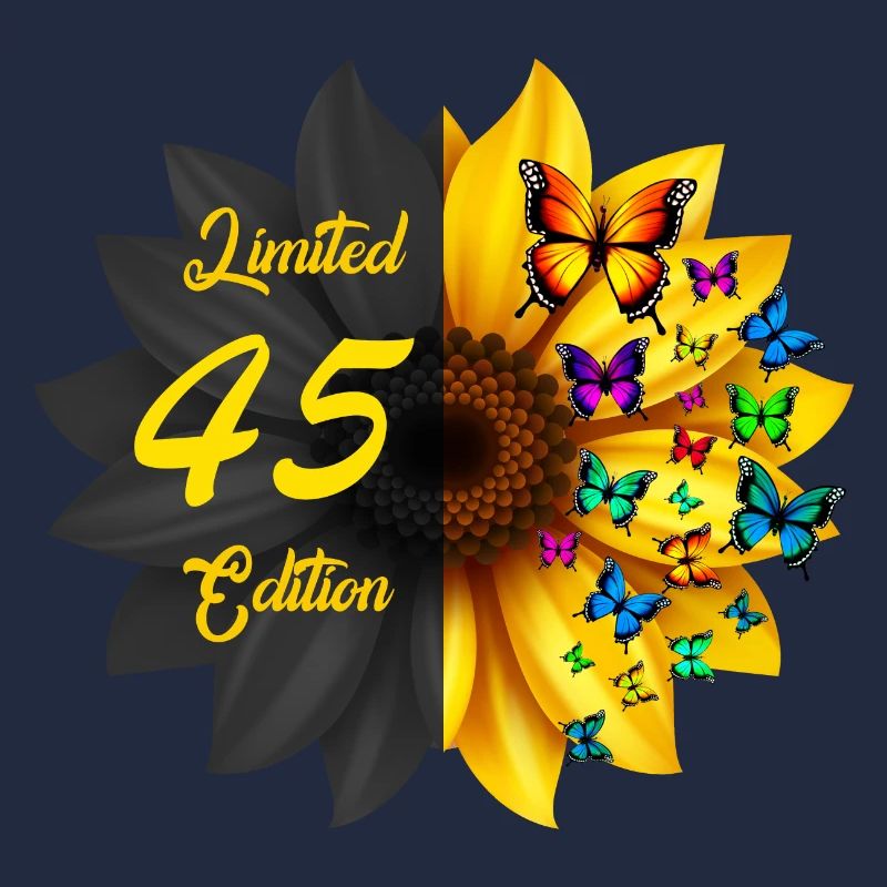 Limited 45 Edition Geburtstag Sonnenblume