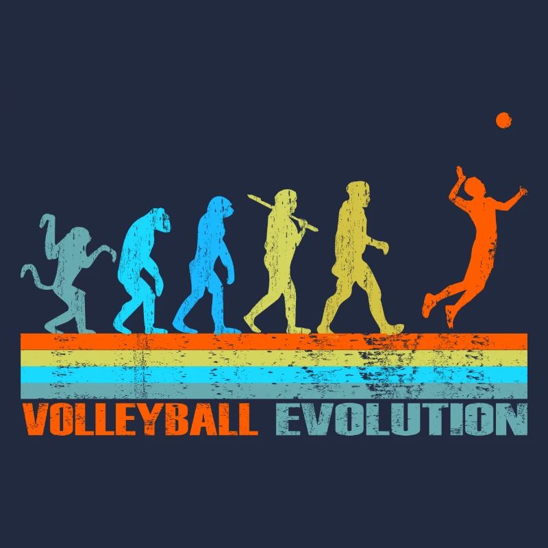 Volleyball Evolution retro gift