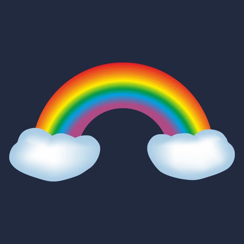 Regenbogen mit Wolken