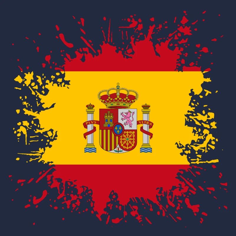 Éclaboussures de couleur drapeau Espagne