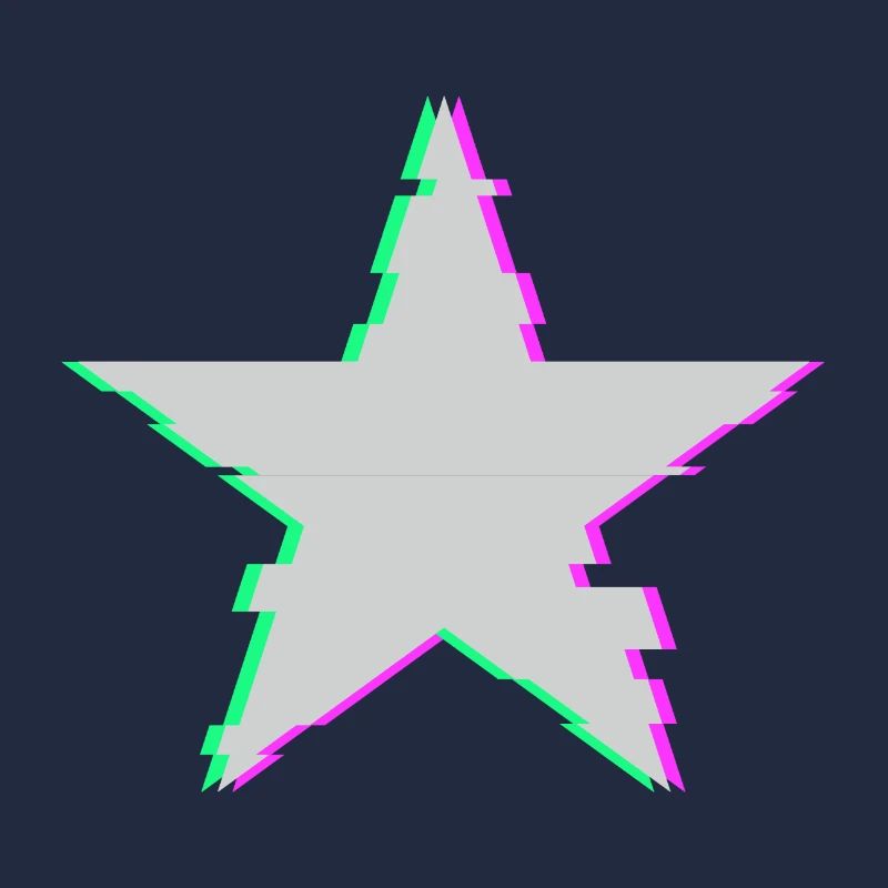 Techno Music Stern Geschenkidee Glitch Star