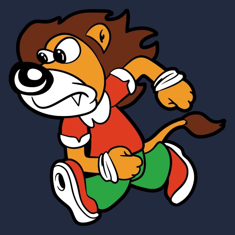 Sprinter Lion Jogging Running Athletics Entraînement