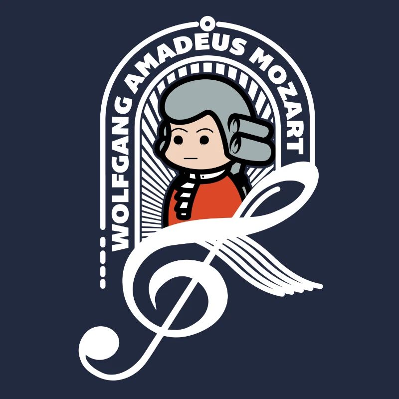 Mozart Doux Portrait Note Blanc Cadeau cool