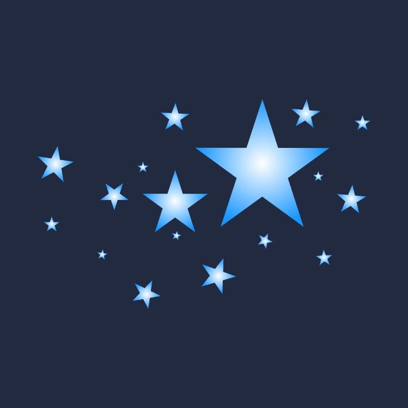Étoiles dans le bleu