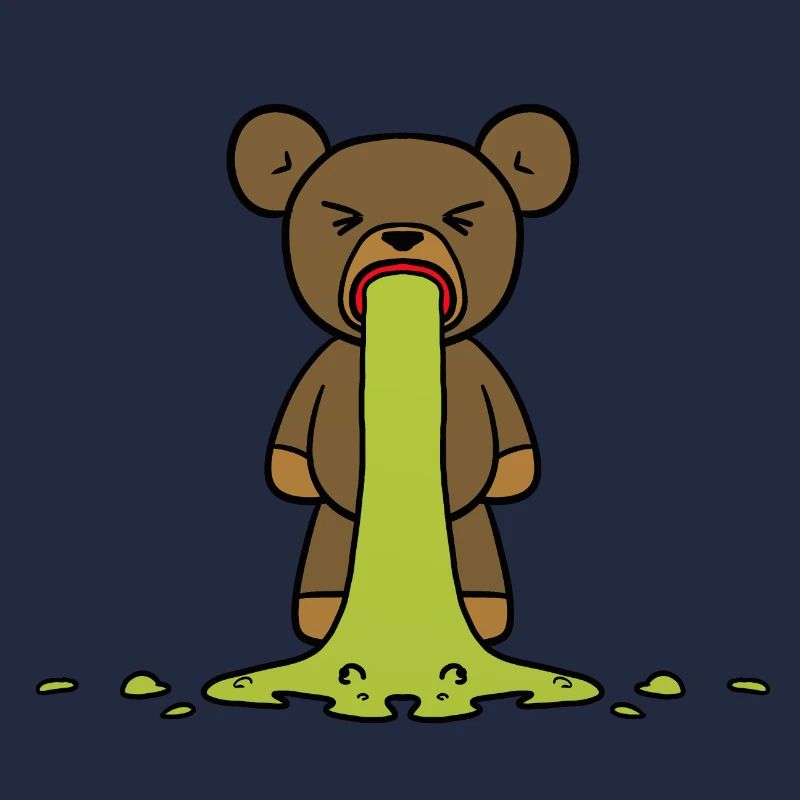 Teddy vomit teddy pukes ours