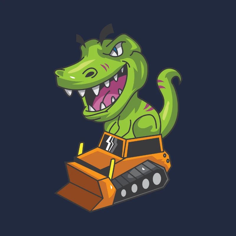 Dinosaur construction worker dino gift excavator