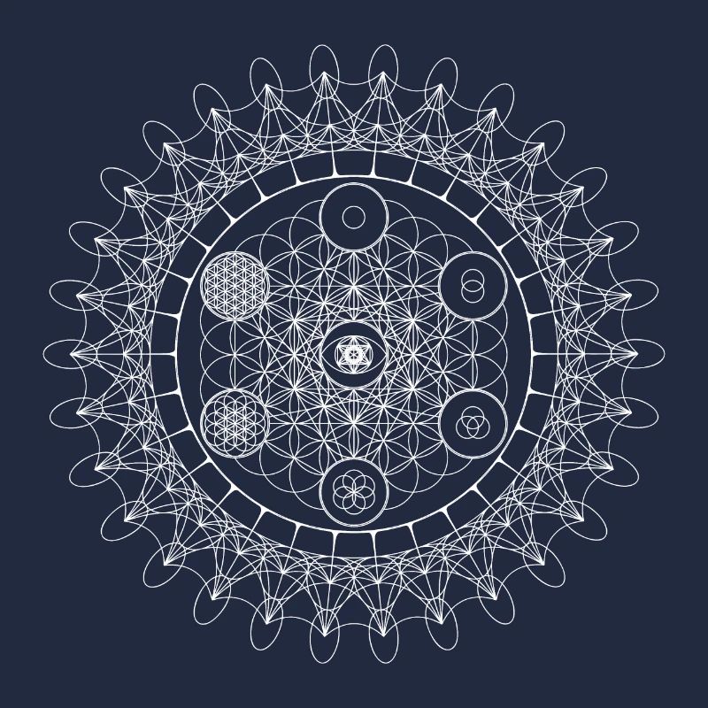 Metatron's Flower Sacred Eye Geometric Evolution