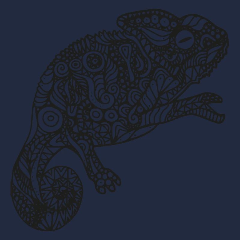 Motif caméléon Mandala