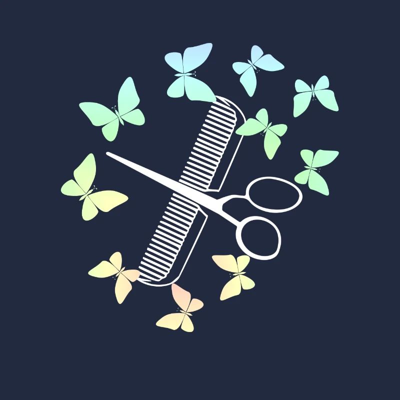 Firseur coiffeuse Ciseaux papillons