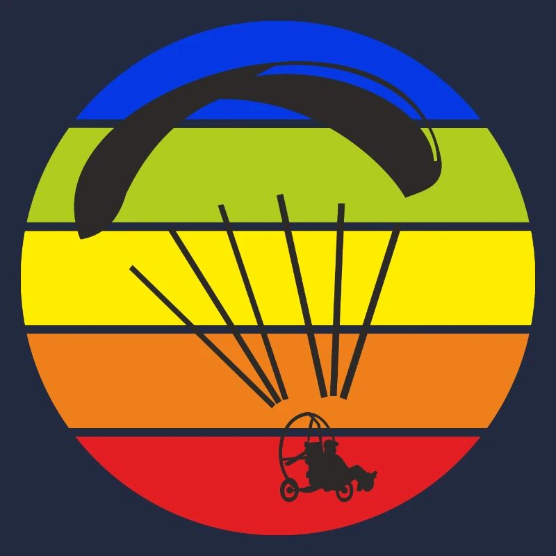 Paramoteur Paramoteur Trike Coloré Retro Circle