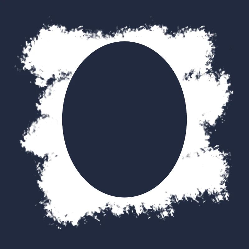 White background with oval shape decoration
