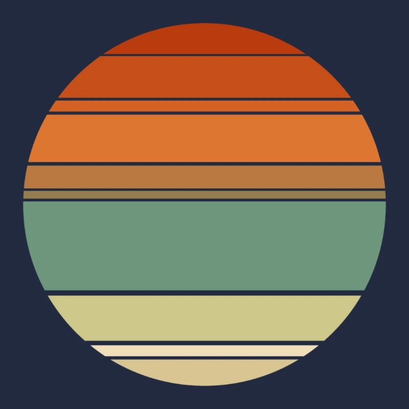 Cercle d’arrière-plan rétro Sunset