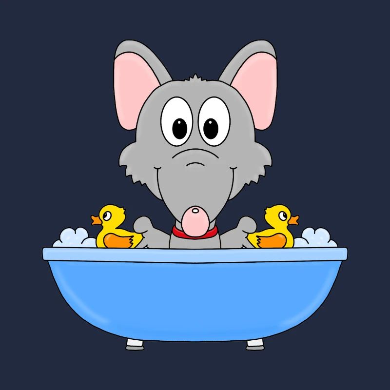 WASSERRATTE - RATTE - BADEWANNE - TIERISCH