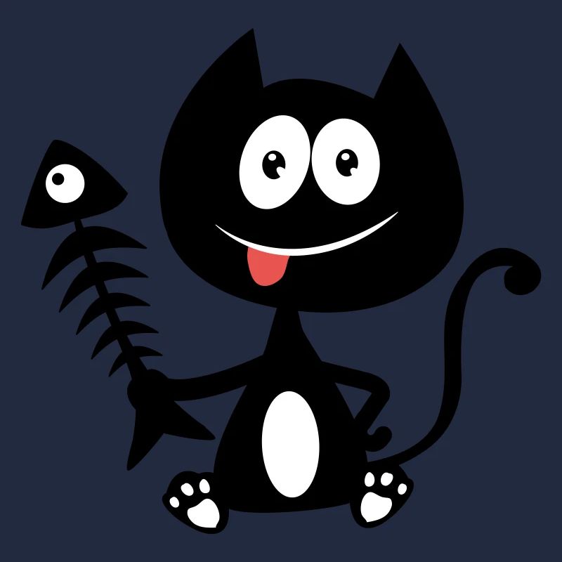 Chat gourmand, mangeur de poisson ! Humour de chat