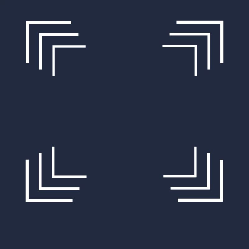 Corners frame in white