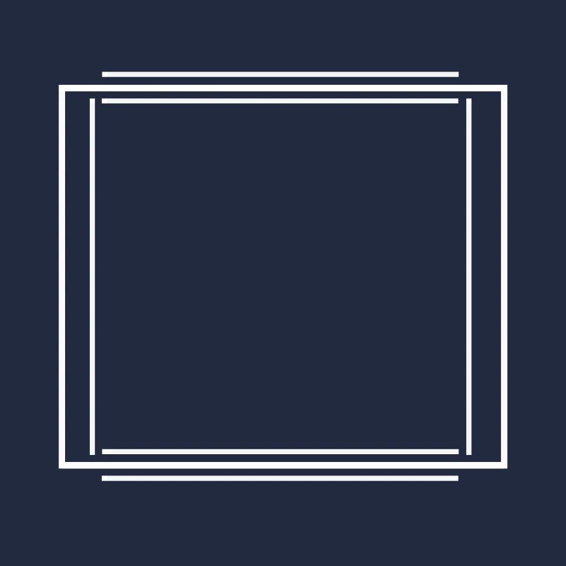 White Lines Square Frame Decoration
