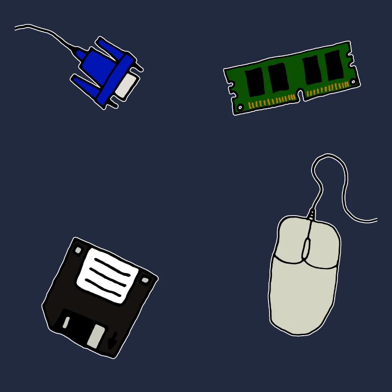 Retro Computer Diskette VGA Maus Arbeitsspeicher