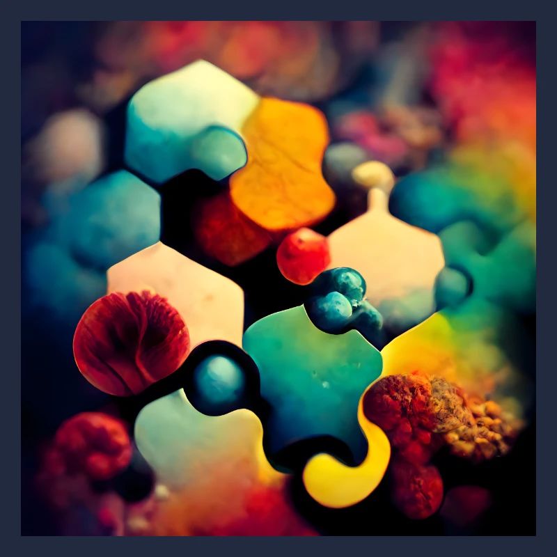 A puzzle with molecules