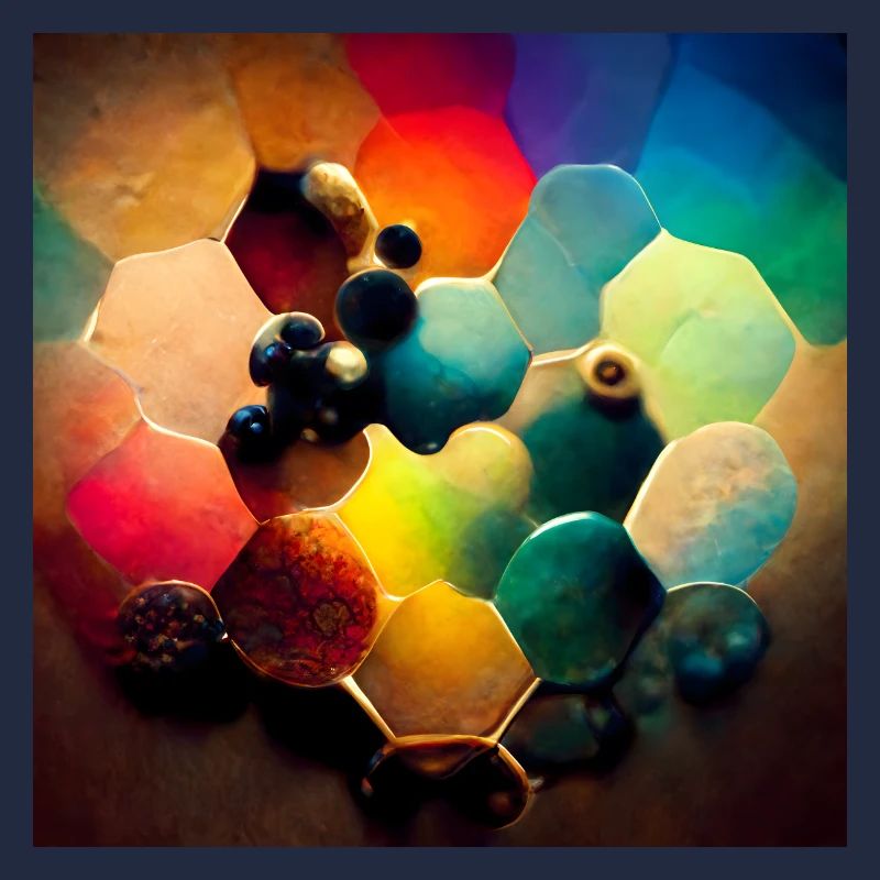 Ein Puzzle mit Molekülen
