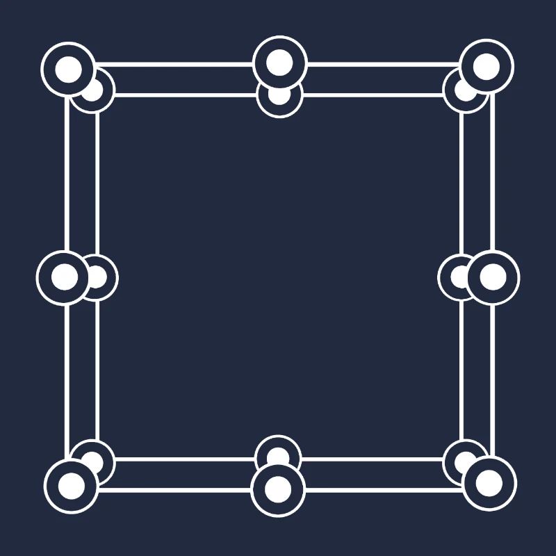 Futuristic frame with circles points