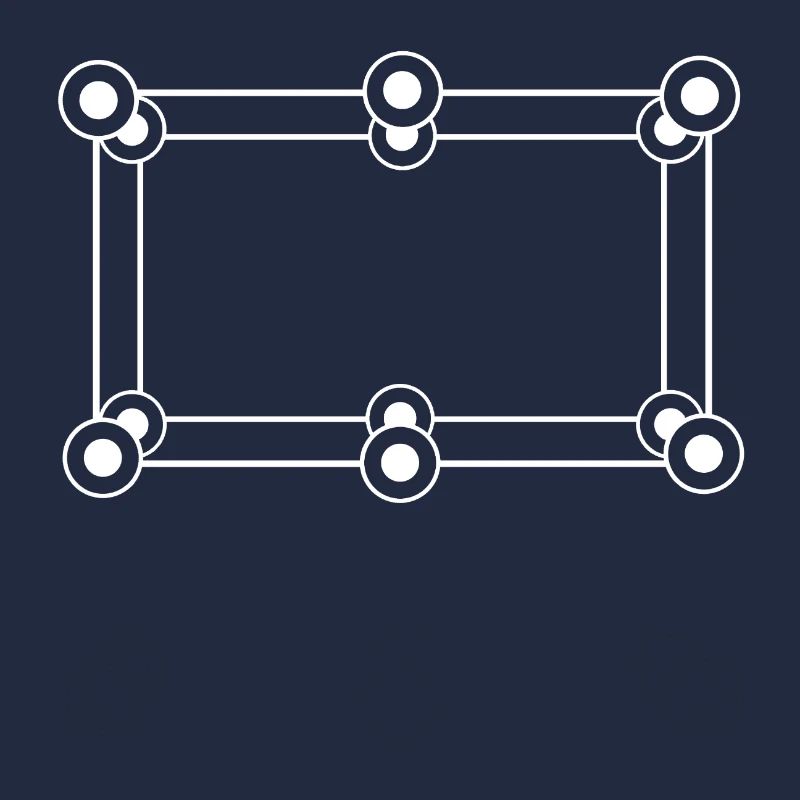 Futuristic frame with circles points