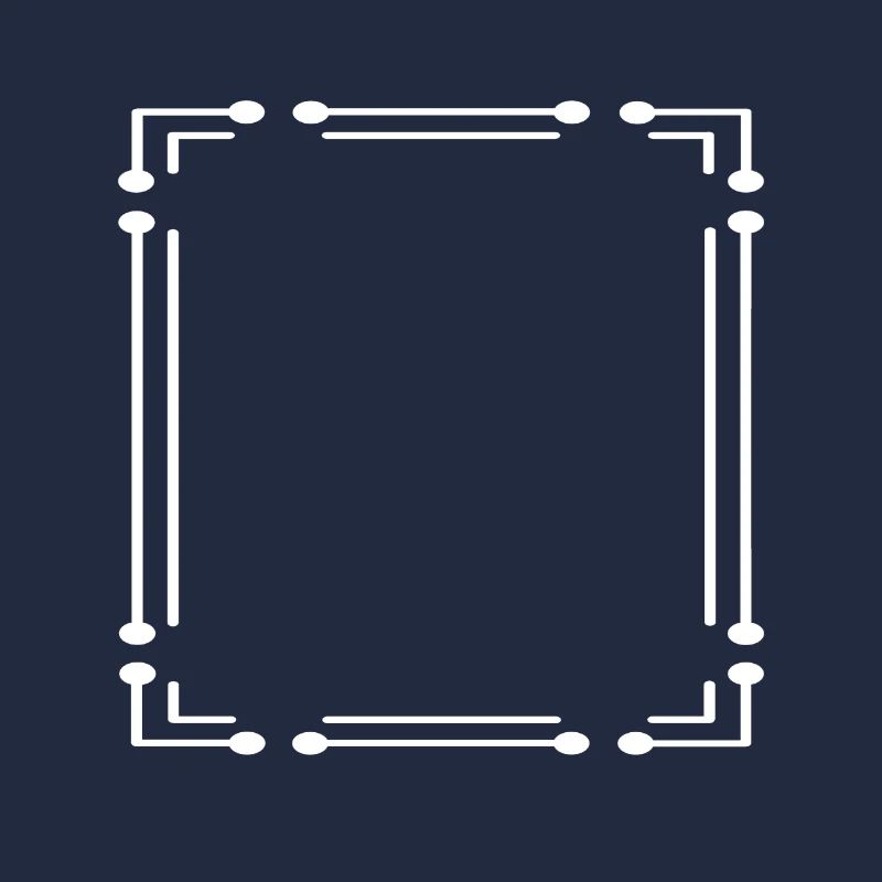 Circle lines frame with strokes white