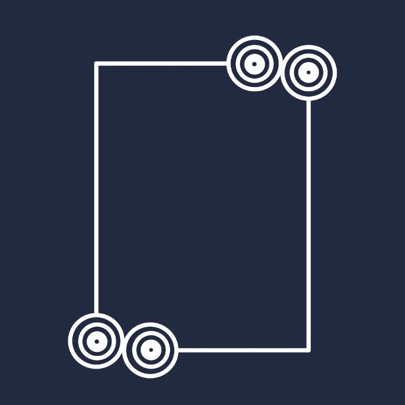 Elongated white frame basic text