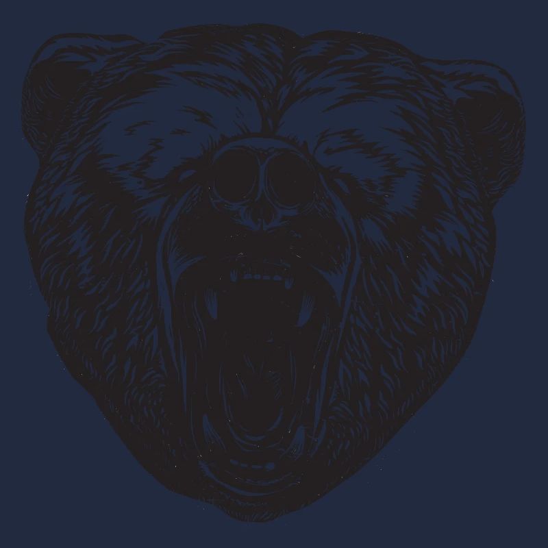 Braunbär Kopf Bär Motiv für Braunbären Team oder
