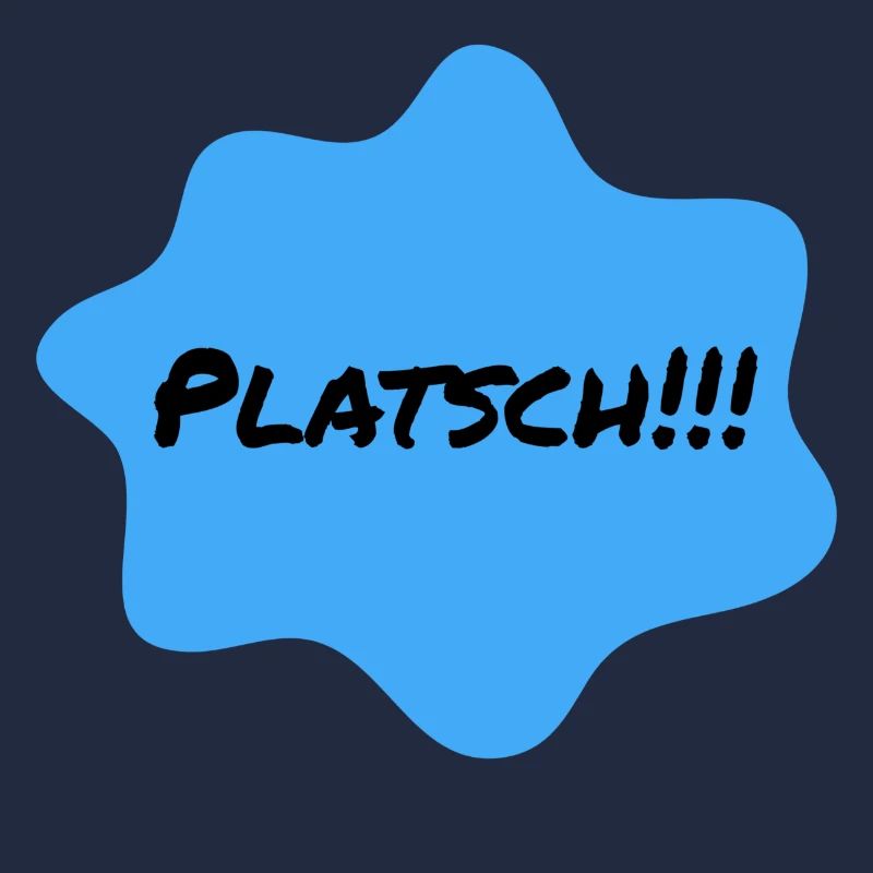 Platsch Blau Farbklecks