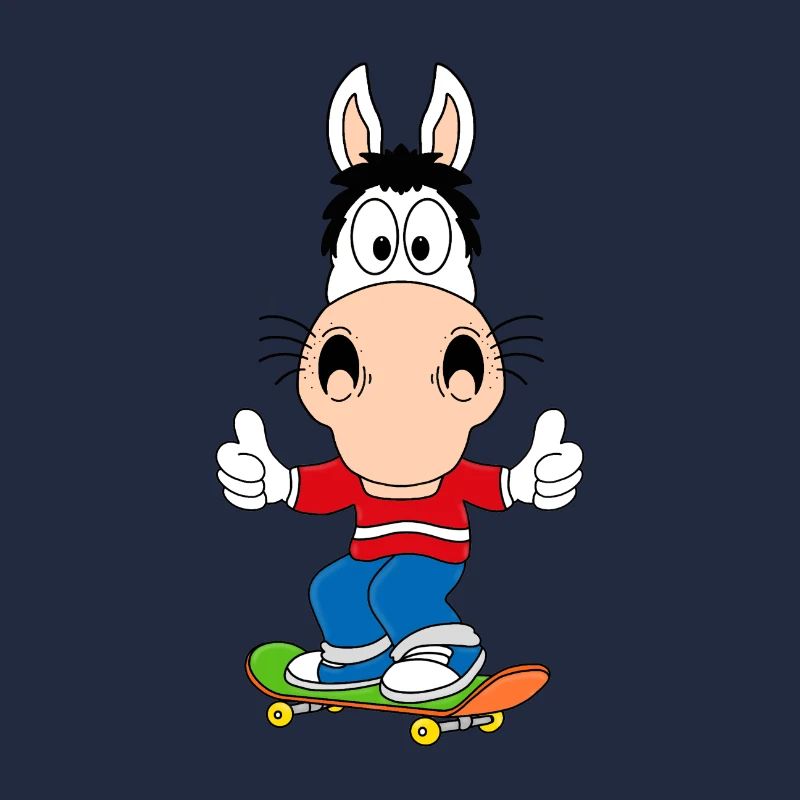 PFERD - PONY - SKATEBOARD - SPORT - TIERISCH