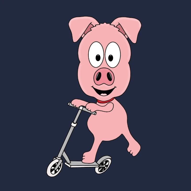 ROLLER - SCHWEIN - TIER - KIND - BABY - TIERISCH