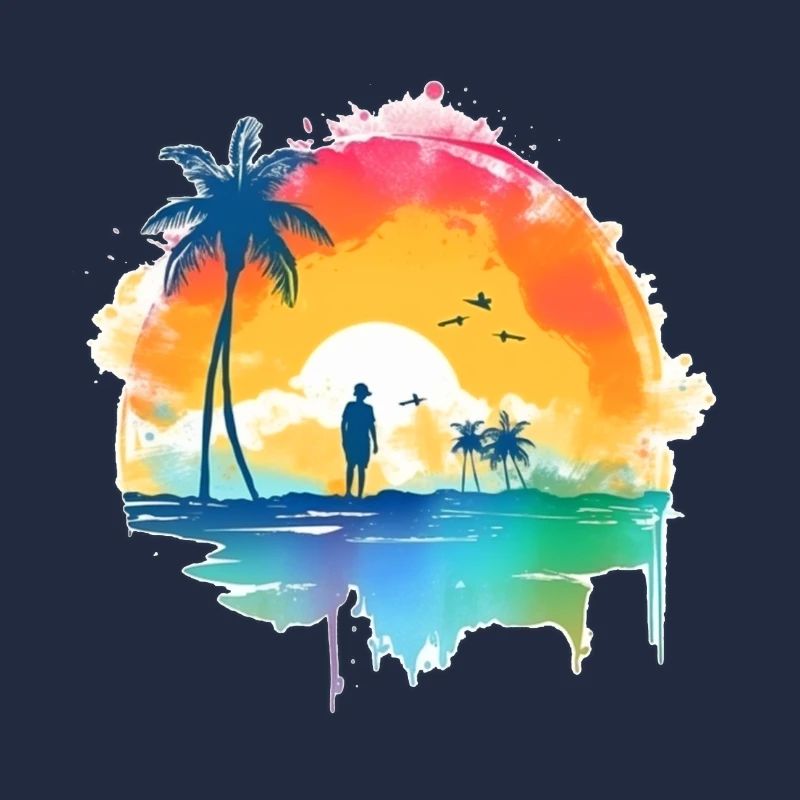 Coucher de soleil sur la plage