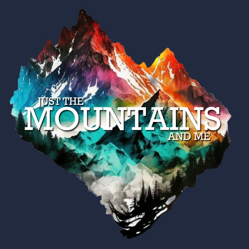 Colorful Mountains Graphic - Juste les Mointains et moi