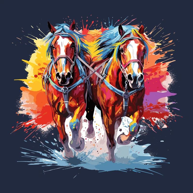 Chevaux de trait, attelage