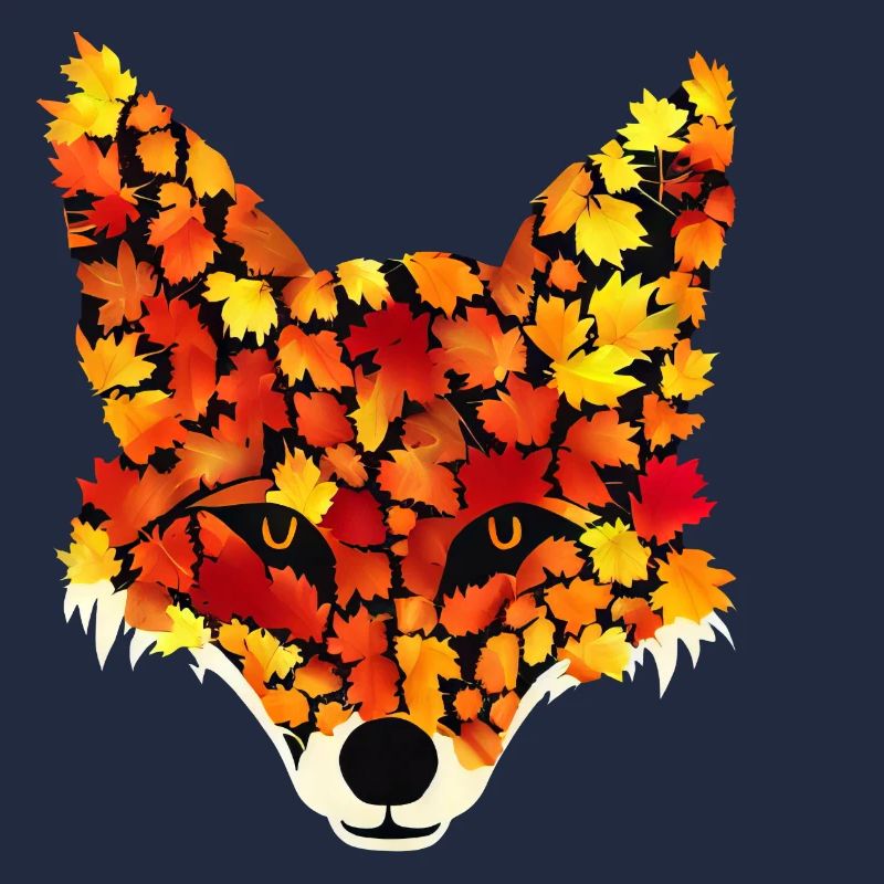 Fuchs aus Herbstblättern
