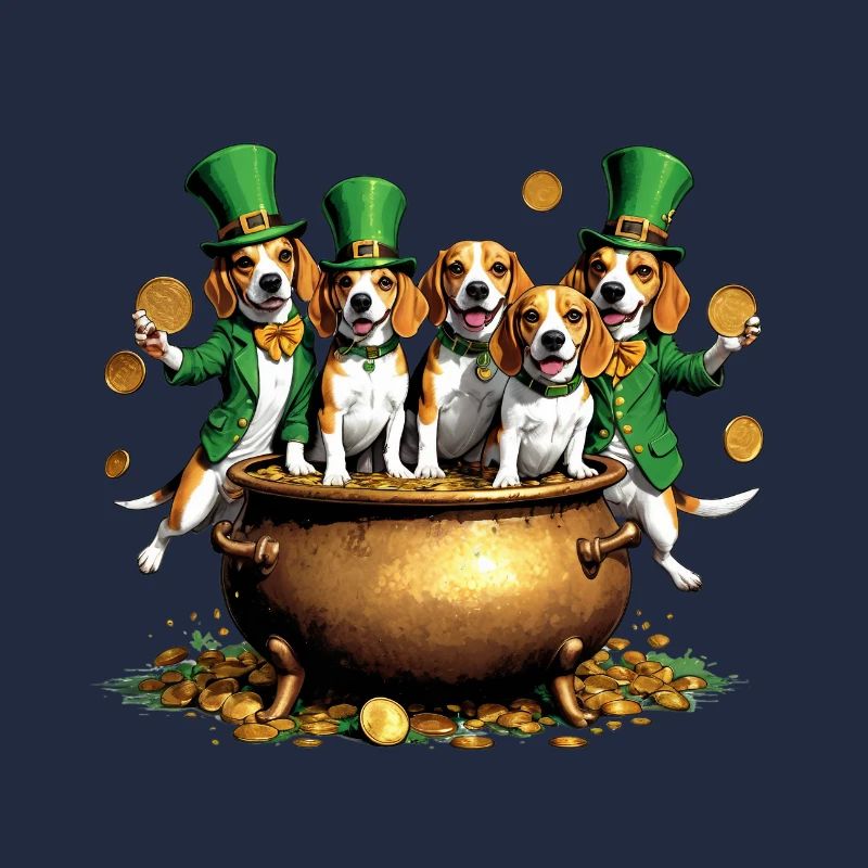 St. Patrick's Day Beagle I Irish Celebration