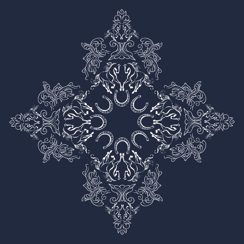 Symétrie élégante avec motif cheval élégant