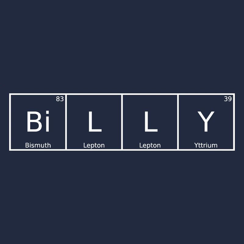 Billy Name First Name Chemistry Periodic Table Elements