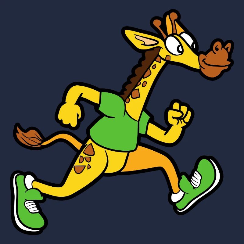 Girafe sprinter jogging athlétisme
