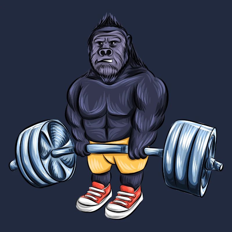 cooler Gorilla Training Geschenk Gewichte heben