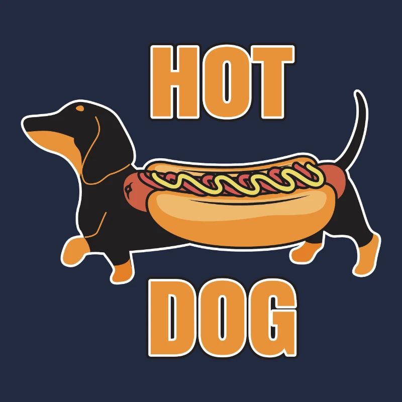 Conception drôle de teckel de hot-dog