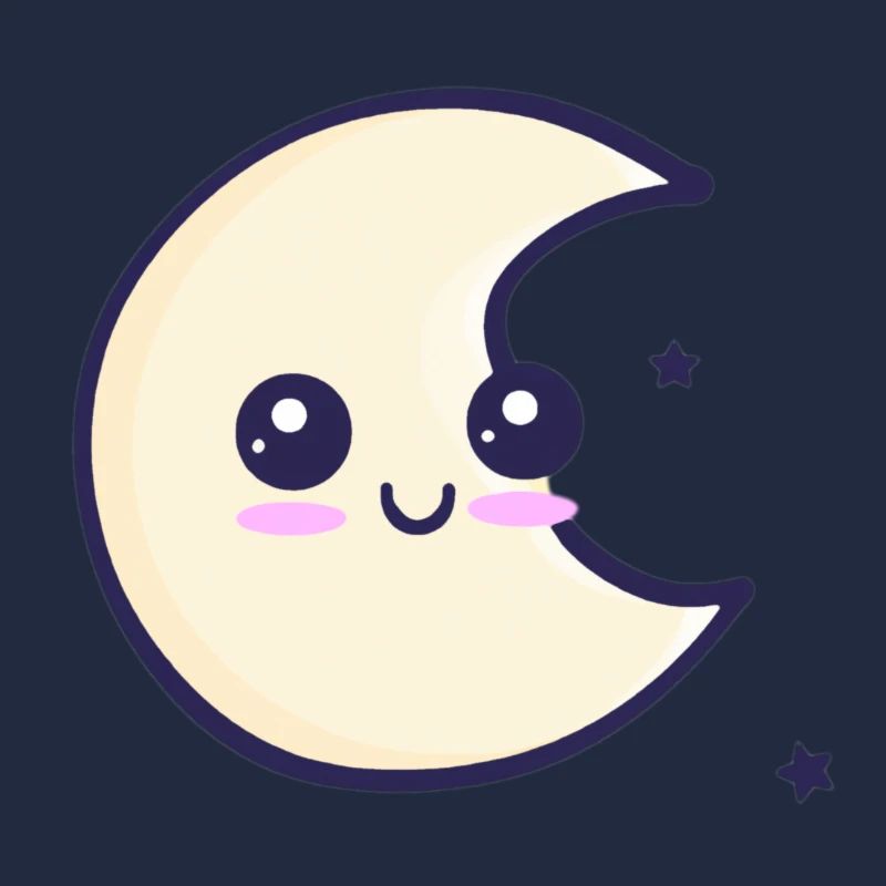 Mond mit Sternen