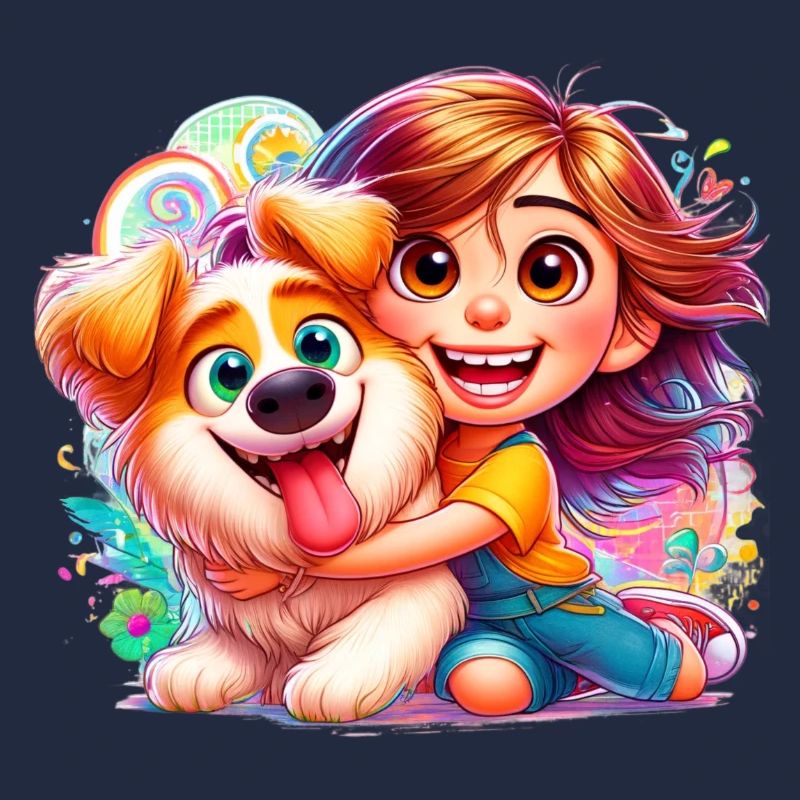 Mädchen mit süßem Hund